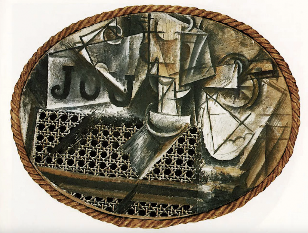 ”Naturaleza muerta con silla de rejilla” - Pablo Picasso (1912)