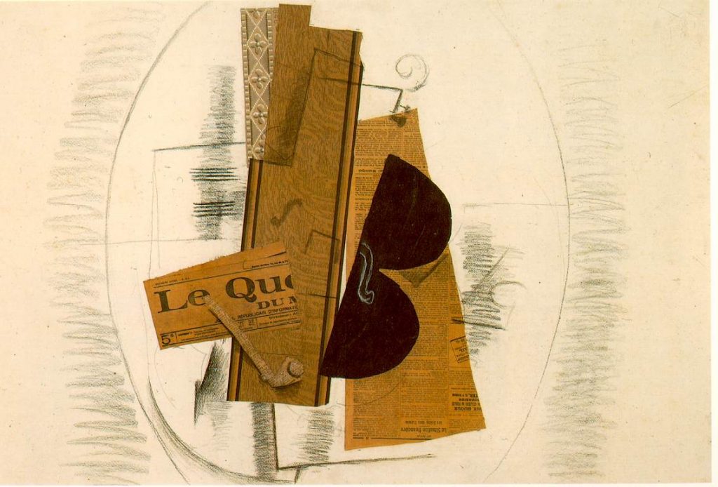 “Violín y pipa (El Diario)” - Georges Braque (1913)