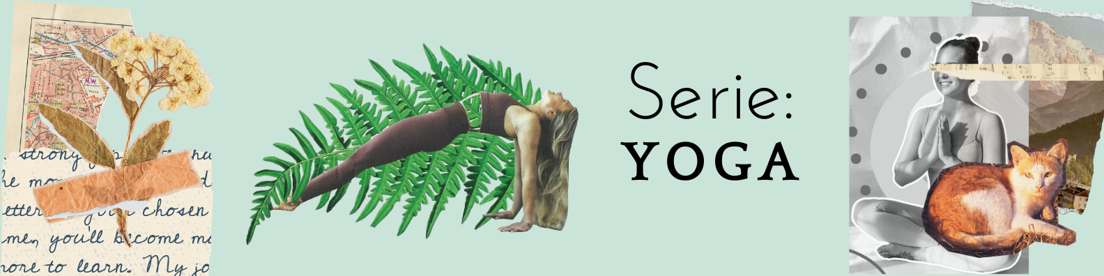 Portada de la serie de collage Yoga