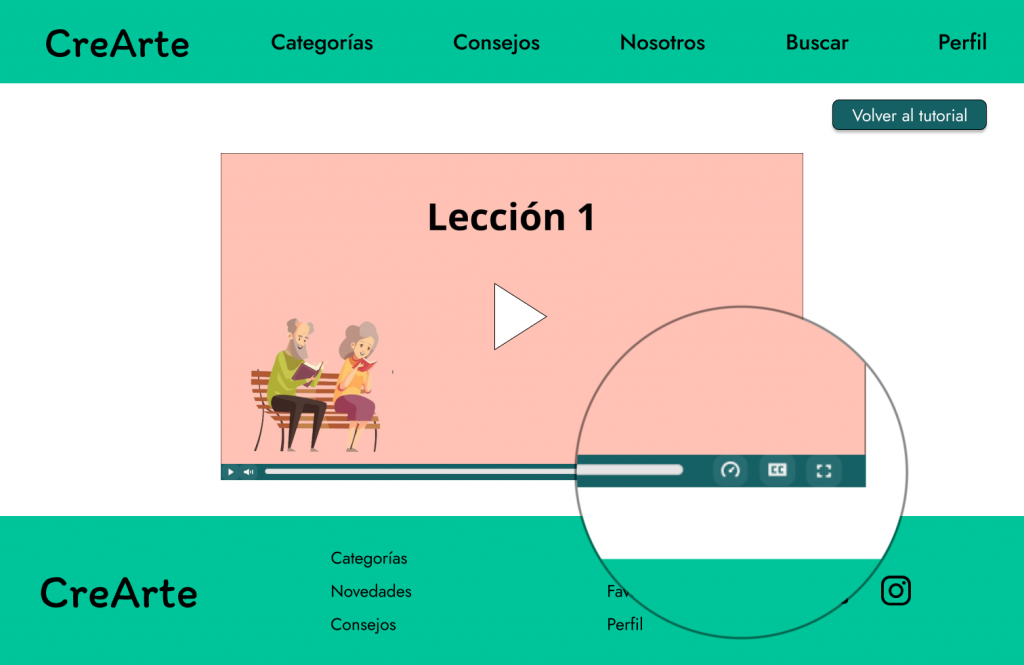 lección en ordenador